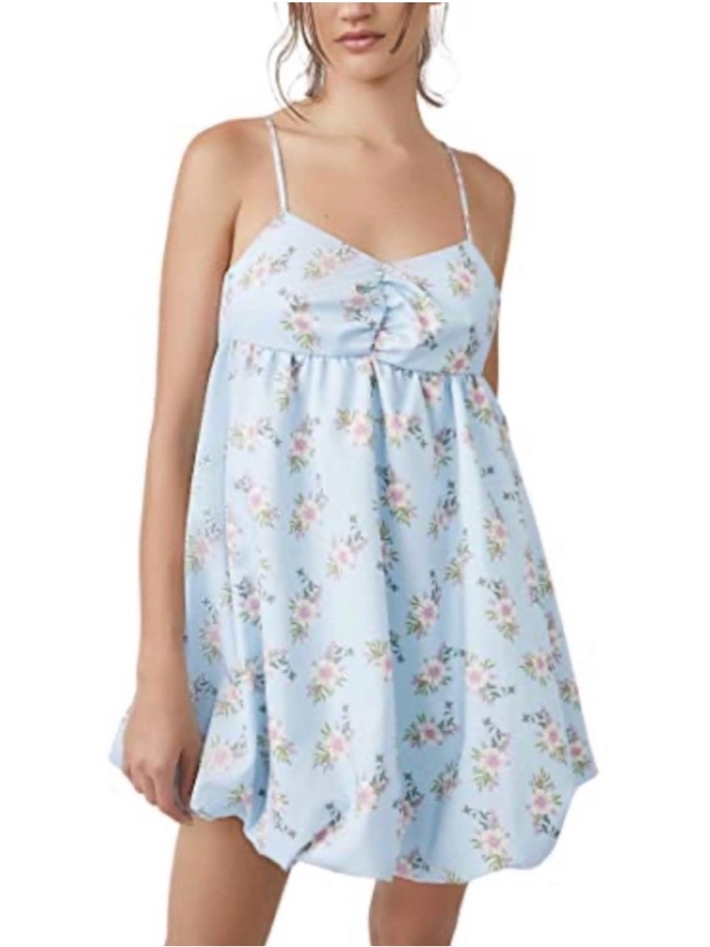 Free People In A Bubble Mini Dress – Bluebell Floral | Size Medium | NWT